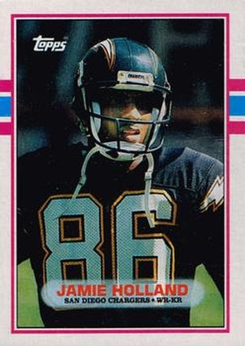 #308 Jamie Holland - San Diego Chargers - 1989 Topps Football