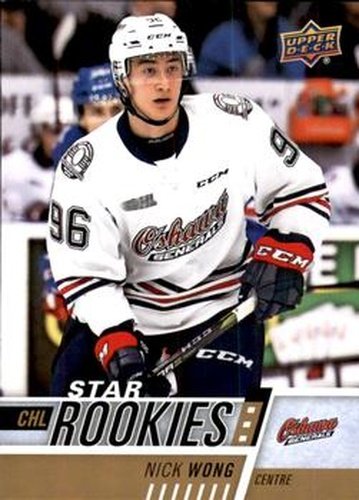 #308 Nick Wong - Oshawa Generals - 2017-18 Upper Deck CHL Hockey