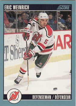 #308 Eric Weinrich - New Jersey Devils - 1992-93 Score Canadian Hockey