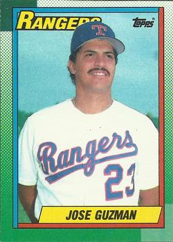 #308 Jose Guzman - Texas Rangers - 1990 Topps Baseball