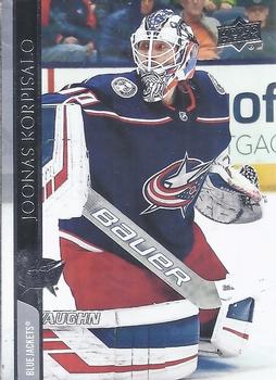 #308 Joonas Korpisalo - Columbus Blue Jackets - 2020-21 Upper Deck Hockey