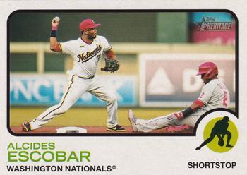 #308 Alcides Escobar - Washington Nationals - 2022 Topps Heritage Baseball