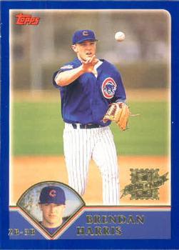 #308 Brendan Harris - Chicago Cubs - 2003 Topps Baseball