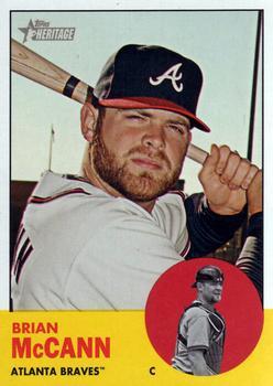 #308 Brian McCann - Atlanta Braves - 2012 Topps Heritage Baseball