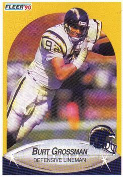 #308 Burt Grossman - San Diego Chargers - 1990 Fleer Football