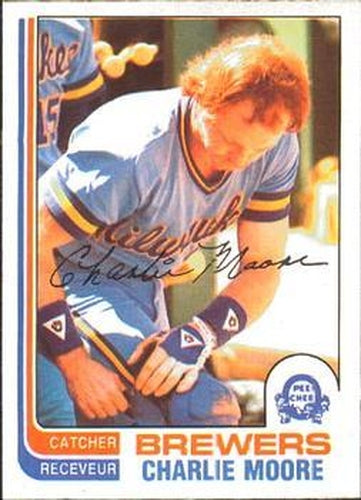 #308 Charlie Moore - Milwaukee Brewers - 1982 O-Pee-Chee Baseball