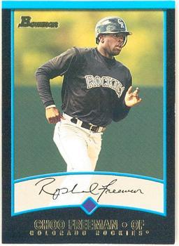 #308 Choo Freeman - Colorado Rockies - 2001 Bowman Baseball