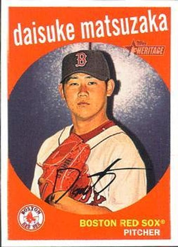 #308 Daisuke Matsuzaka - Boston Red Sox - 2008 Topps Heritage Baseball