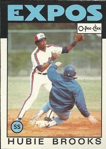 #308 Hubie Brooks - Montreal Expos - 1986 O-Pee-Chee Baseball