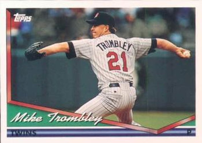 #308 Mike Trombley - Minnesota Twins - 1994 Topps Baseball