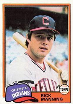 #308 Rick Manning - Cleveland Indians - 1981 Topps Baseball