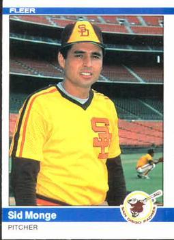 #308 Sid Monge - San Diego Padres - 1984 Fleer Baseball