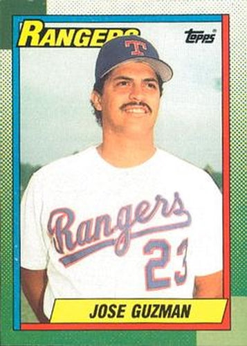 #308 Jose Guzman - Texas Rangers - 1990 O-Pee-Chee Baseball
