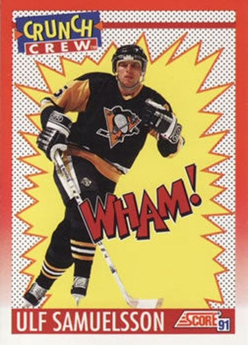 #308 Ulf Samuelsson - Pittsburgh Penguins - 1991-92 Score Canadian Bilingual Hockey