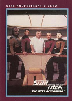 #308 Gene Roddenberry & Crew - 1991 Impel Star Trek 25th Anniversary