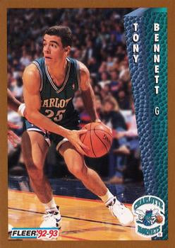 #308 Tony Bennett - Charlotte Hornets - 1992-93 Fleer Basketball