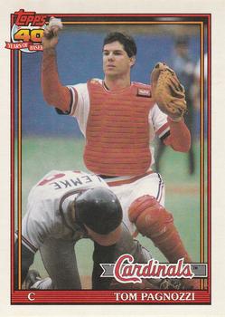 #308 Tom Pagnozzi - St. Louis Cardinals - 1991 O-Pee-Chee Baseball