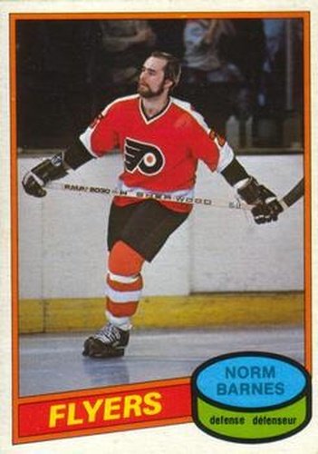 #308 Norm Barnes - Philadelphia Flyers - 1980-81 O-Pee-Chee Hockey