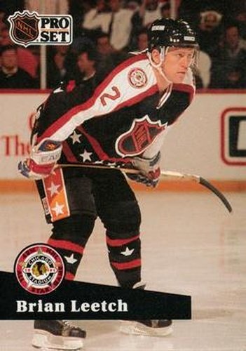 #309 Brian Leetch - 1991-92 Pro Set Hockey