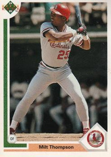 #309 Milt Thompson - St. Louis Cardinals - 1991 Upper Deck Baseball