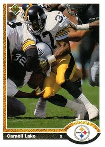 #309 Carnell Lake - Pittsburgh Steelers - 1991 Upper Deck Football