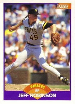 #309 Jeff Robinson - Pittsburgh Pirates - 1989 Score Baseball
