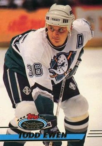 #309 Todd Ewen - Anaheim Mighty Ducks - 1993-94 Stadium Club Hockey