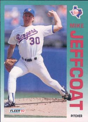 #309 Mike Jeffcoat - Texas Rangers - 1992 Fleer Baseball