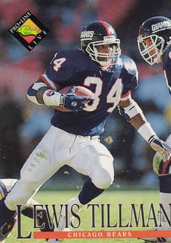 #309 Lewis Tillman - Chicago Bears - 1994 Pro Line Live Football