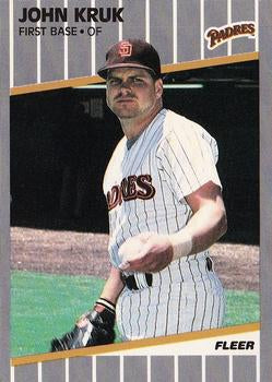 #309 John Kruk - San Diego Padres - 1989 Fleer Baseball