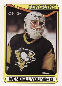 #309 Wendell Young - Pittsburgh Penguins - 1990-91 O-Pee-Chee Hockey