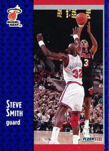 #309 Steve Smith - Miami Heat - 1991-92 Fleer Basketball
