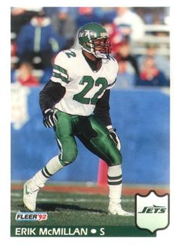#309 Erik McMillan - New York Jets - 1992 Fleer Football