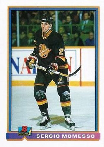#309 Sergio Momesso - Vancouver Canucks - 1991-92 Bowman Hockey