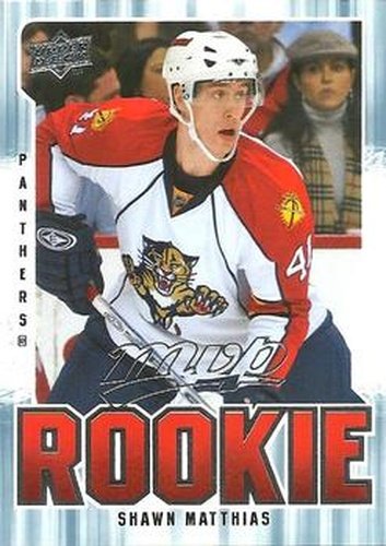 #309 Shawn Matthias - Florida Panthers - 2008-09 Upper Deck MVP Hockey