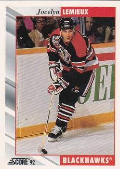 #309 Jocelyn Lemieux - Chicago Blackhawks - 1992-93 Score USA Hockey