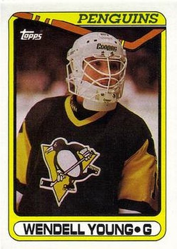 #309 Wendell Young - Pittsburgh Penguins - 1990-91 Topps Hockey