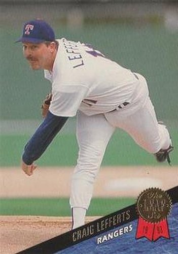 #309 Craig Lefferts - Texas Rangers - 1993 Leaf Baseball