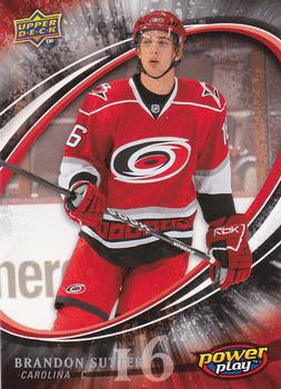 #309 Brandon Sutter - Carolina Hurricanes - 2008-09 Upper Deck Power Play Box Set Hockey