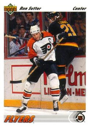 #309 Ron Sutter - Philadelphia Flyers - 1991-92 Upper Deck Hockey