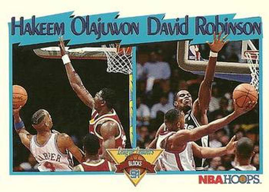 #309 Hakeem Olajuwon / David Robinson - Houston Rockets / San Antonio Spurs - 1991-92 Hoops Basketball