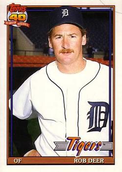 #30T Rob Deer - Detroit Tigers - 1991 Topps Traded Baseball