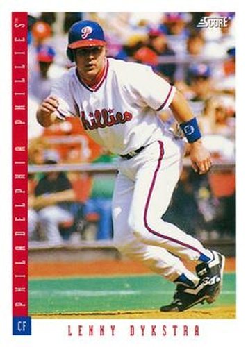 #30 Lenny Dykstra - Philadelphia Phillies - 1993 Score Baseball
