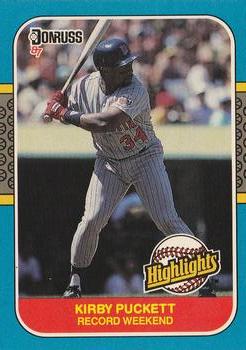 #30 Kirby Puckett - Minnesota Twins - 1987 Donruss Highlights Baseball