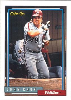 #30 John Kruk - Philadelphia Phillies - 1992 O-Pee-Chee Baseball