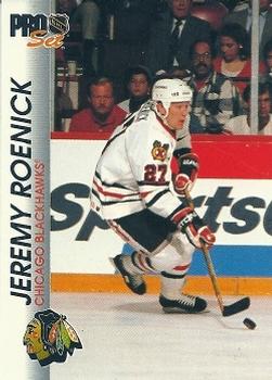 #30 Jeremy Roenick - Chicago Blackhawks - 1992-93 Pro Set Hockey