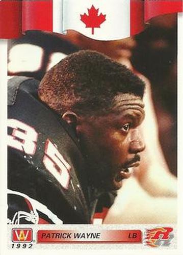 #30 Patrick Wayne - Ottawa Rough Riders - 1992 All World CFL Football