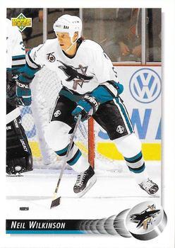 #30 Neil Wilkinson - San Jose Sharks - 1992-93 Upper Deck Hockey