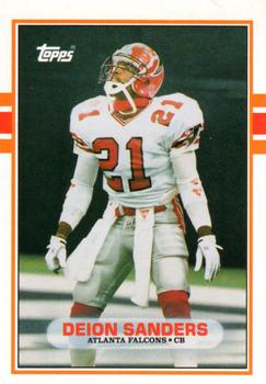 #30T Deion Sanders - Atlanta Falcons - 1989 Topps Traded Football