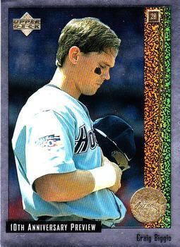 #30 Craig Biggio - Houston Astros - 1998 Upper Deck - 10th Anniversary Preview Baseball